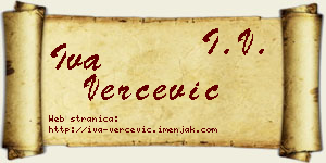 Iva Verčević vizit kartica